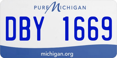 MI license plate DBY1669