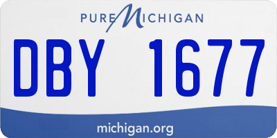 MI license plate DBY1677