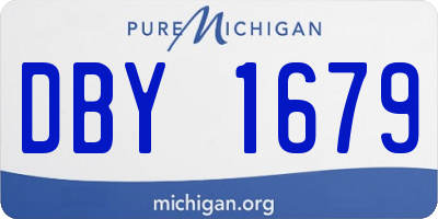MI license plate DBY1679
