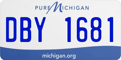 MI license plate DBY1681