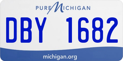 MI license plate DBY1682
