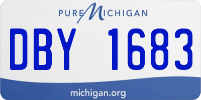 MI license plate DBY1683