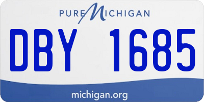 MI license plate DBY1685