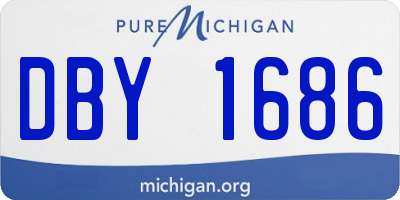 MI license plate DBY1686