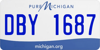 MI license plate DBY1687