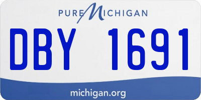 MI license plate DBY1691