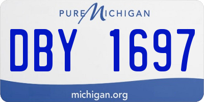 MI license plate DBY1697