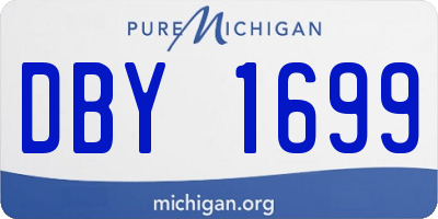 MI license plate DBY1699