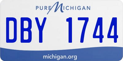 MI license plate DBY1744