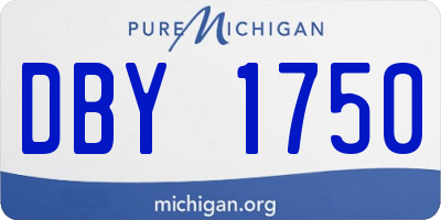 MI license plate DBY1750