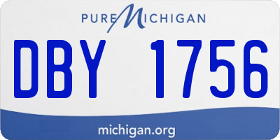 MI license plate DBY1756