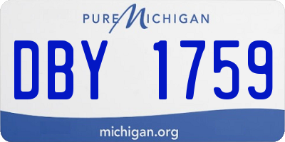 MI license plate DBY1759