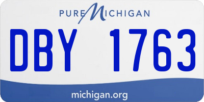 MI license plate DBY1763