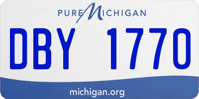 MI license plate DBY1770