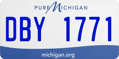 MI license plate DBY1771