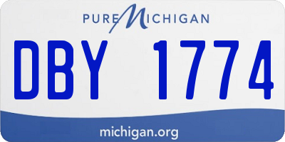 MI license plate DBY1774