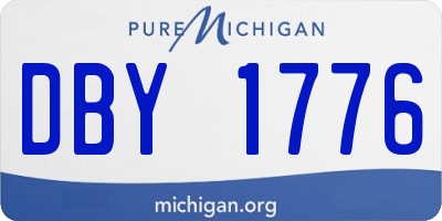 MI license plate DBY1776