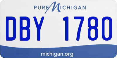 MI license plate DBY1780