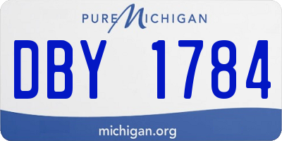 MI license plate DBY1784