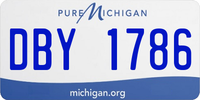 MI license plate DBY1786