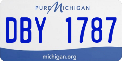 MI license plate DBY1787
