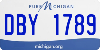 MI license plate DBY1789