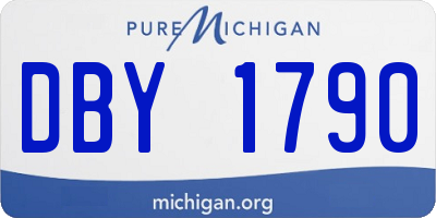MI license plate DBY1790