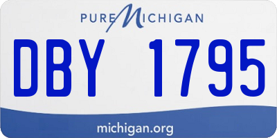 MI license plate DBY1795