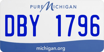 MI license plate DBY1796