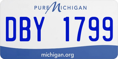 MI license plate DBY1799