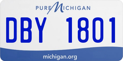 MI license plate DBY1801