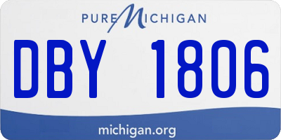 MI license plate DBY1806