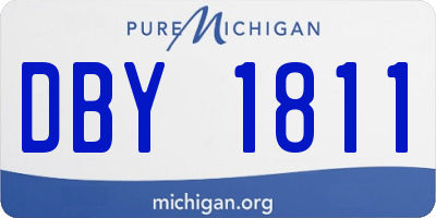 MI license plate DBY1811