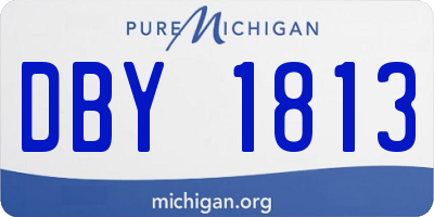 MI license plate DBY1813