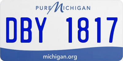 MI license plate DBY1817