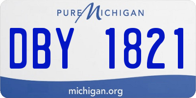 MI license plate DBY1821