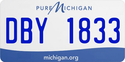 MI license plate DBY1833