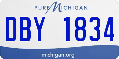 MI license plate DBY1834