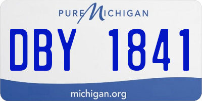 MI license plate DBY1841