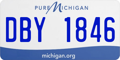 MI license plate DBY1846