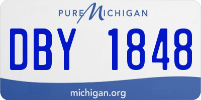 MI license plate DBY1848