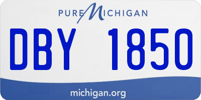 MI license plate DBY1850