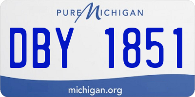 MI license plate DBY1851