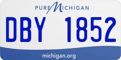 MI license plate DBY1852