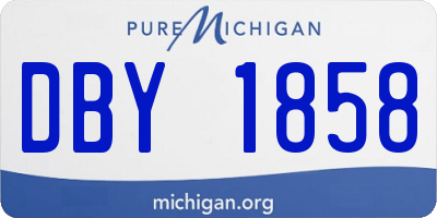 MI license plate DBY1858