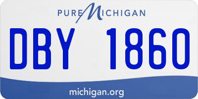 MI license plate DBY1860