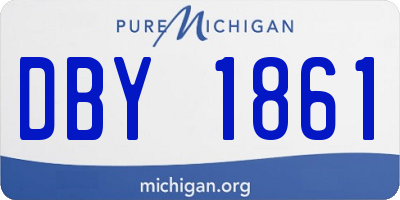 MI license plate DBY1861