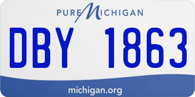 MI license plate DBY1863