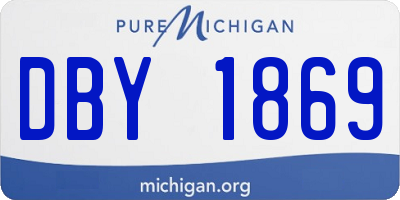 MI license plate DBY1869