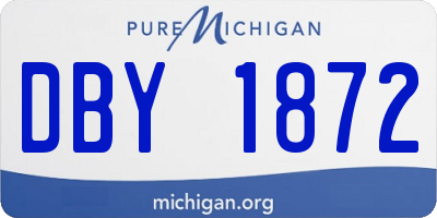 MI license plate DBY1872